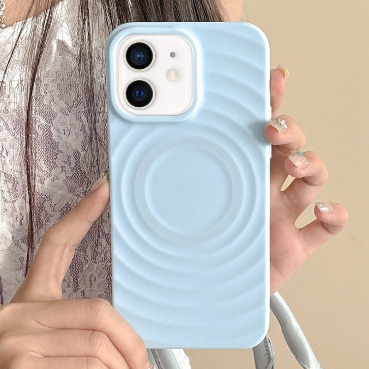 For iPhone 12 Frosted Wave Texture MagSafe Magnetic TPU Phone Case