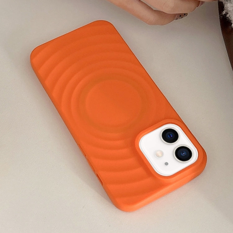 For iPhone 12 Frosted Wave Texture MagSafe Magnetic TPU Phone Case