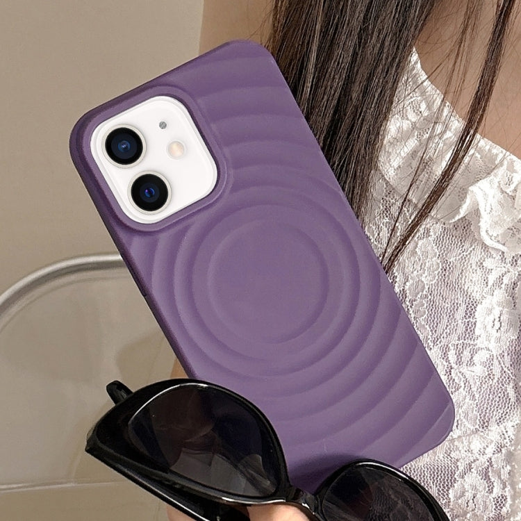 For iPhone 11 Frosted Wave Texture MagSafe Magnetic TPU Phone Case