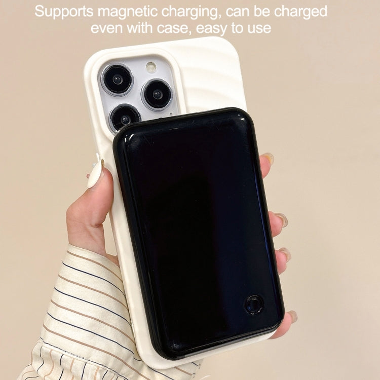 For iPhone 15 Pro Frosted Wave Texture MagSafe Magnetic TPU Phone Case