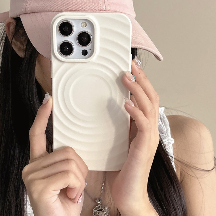 For iPhone 15 Pro Frosted Wave Texture MagSafe Magnetic TPU Phone Case