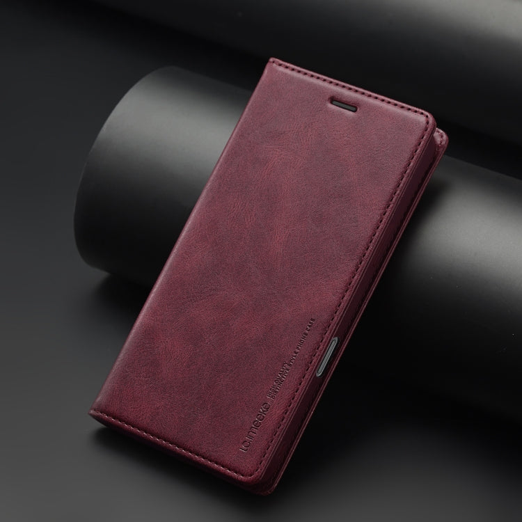 For iPhone 16 Pro Max LC.IMEEKE RFID Anti-theft Leather Phone Case