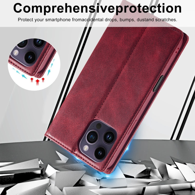 For iPhone 16 Pro Max LC.IMEEKE RFID Anti-theft Leather Phone Case