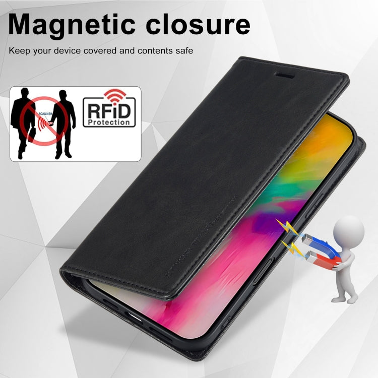 For iPhone 16 Pro LC.IMEEKE RFID Anti-theft Leather Phone Case