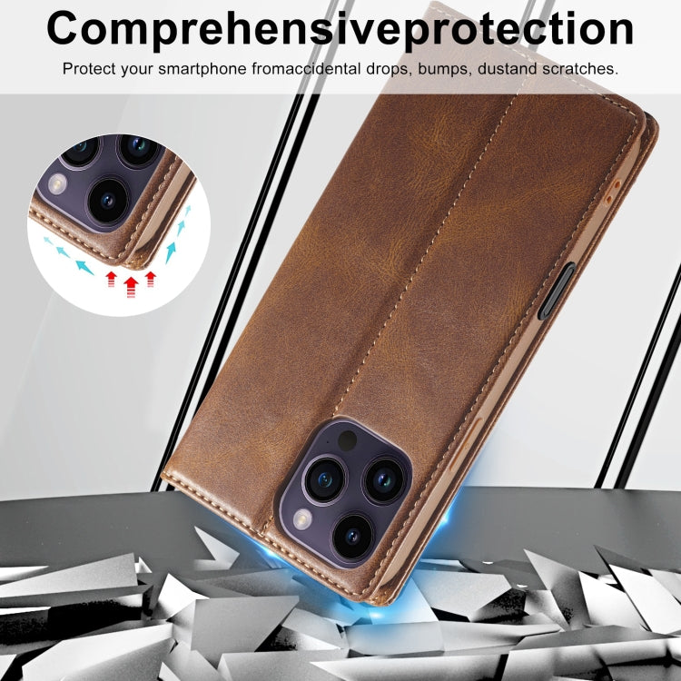 For iPhone 16 Pro LC.IMEEKE RFID Anti-theft Leather Phone Case
