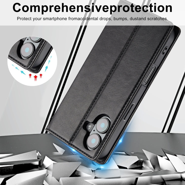 For iPhone 16 Plus LC.IMEEKE RFID Anti-theft Leather Phone Case