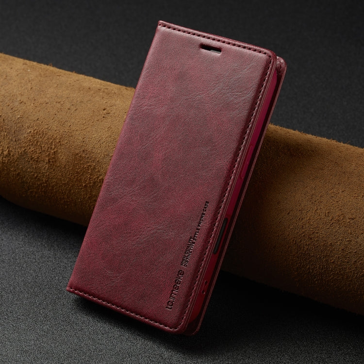 For iPhone 16 Plus LC.IMEEKE RFID Anti-theft Leather Phone Case