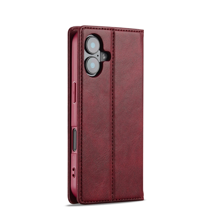 For iPhone 16 Plus LC.IMEEKE RFID Anti-theft Leather Phone Case
