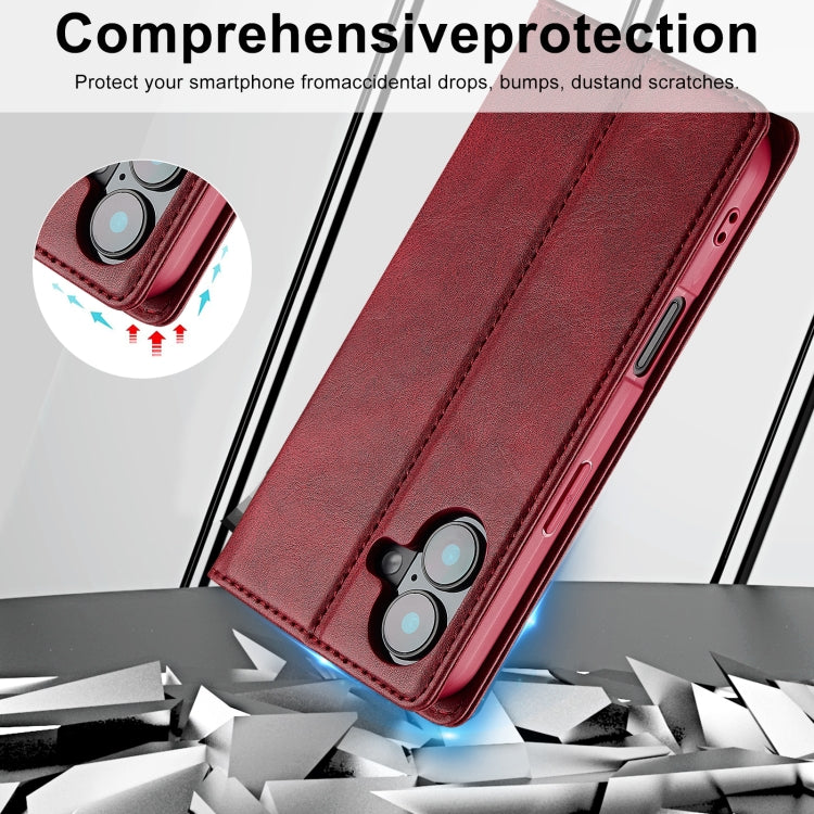 For iPhone 16 Plus LC.IMEEKE RFID Anti-theft Leather Phone Case