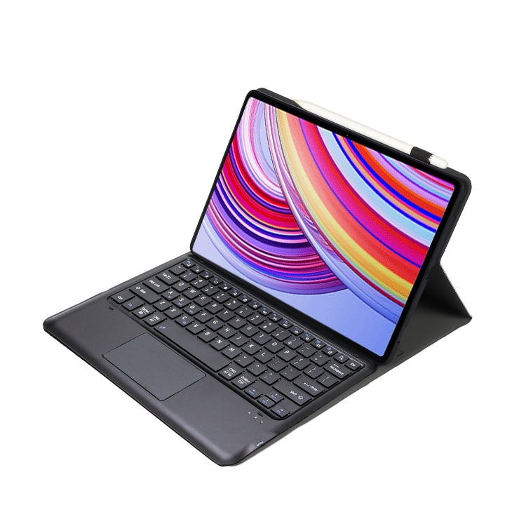 For Xiaomi Redmi Pad Pro 12.1 A0N11-A Detachable Bluetooth Keyboard TPU Lambskin Leather Tablet Case with Touchpad