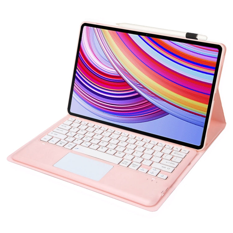 For Xiaomi Redmi Pad Pro 12.1 A0N11-A Detachable Bluetooth Keyboard TPU Lambskin Leather Tablet Case with Touchpad