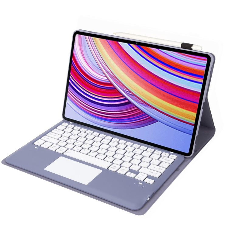 For Xiaomi Redmi Pad Pro 12.1 A0N11-A Detachable Bluetooth Keyboard TPU Lambskin Leather Tablet Case with Touchpad