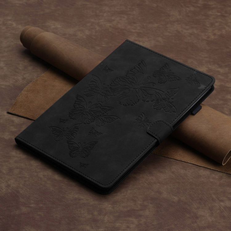 For iPad Pro 11 2025 / 2024 Butterflies Embossed Leather Smart Tablet Case