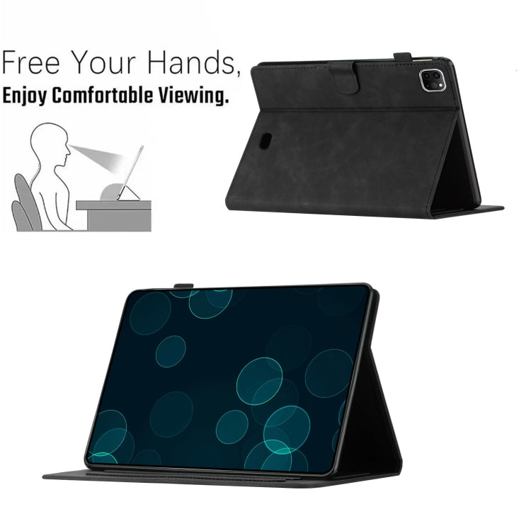 For iPad Pro 11 2025 / 2024 Butterflies Embossed Leather Smart Tablet Case