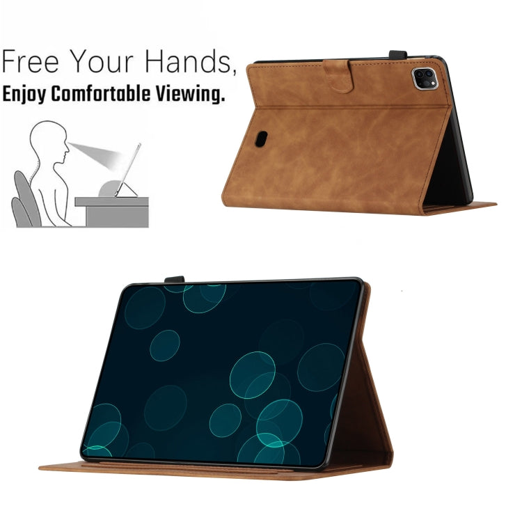 For iPad Pro 11 2025 / 2024 Butterflies Embossed Leather Smart Tablet Case