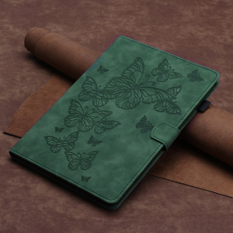 For iPad Pro 11 2025 / 2024 Butterflies Embossed Leather Smart Tablet Case