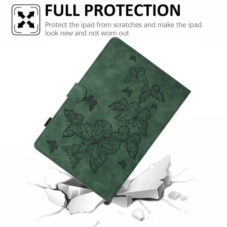 For iPad Pro 11 2025 / 2024 Butterflies Embossed Leather Smart Tablet Case