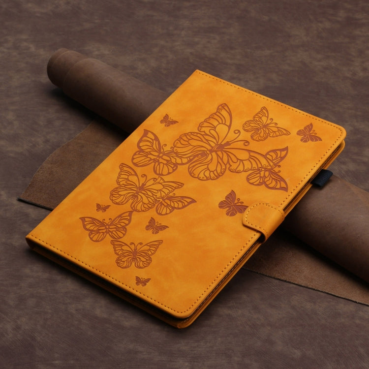 For iPad Pro 11 2025 / 2024 Butterflies Embossed Leather Smart Tablet Case