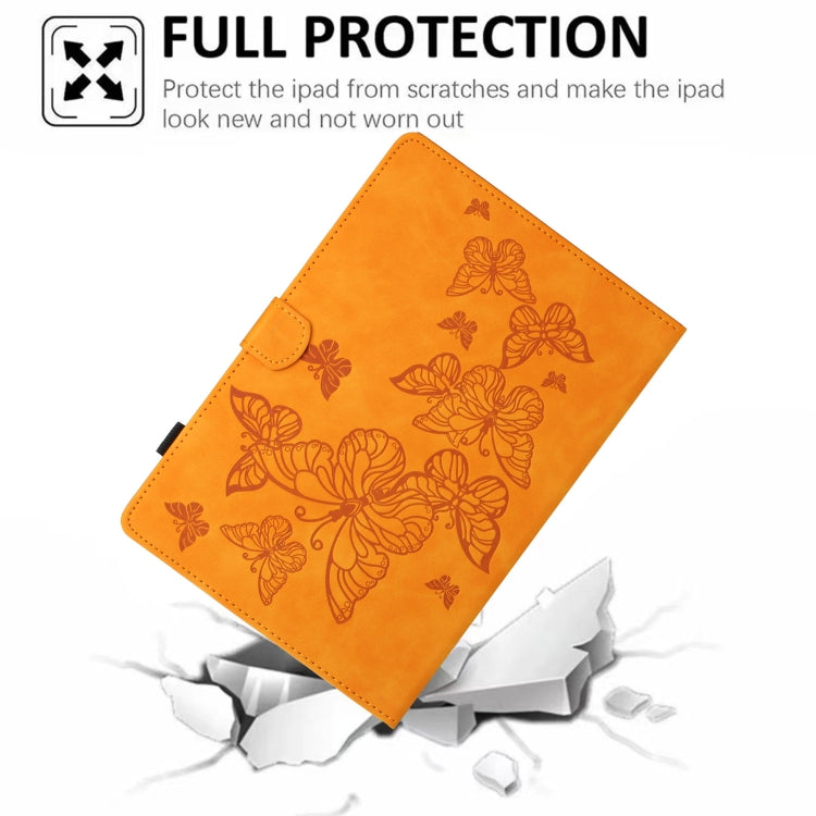 For iPad Pro 11 2025 / 2024 Butterflies Embossed Leather Smart Tablet Case