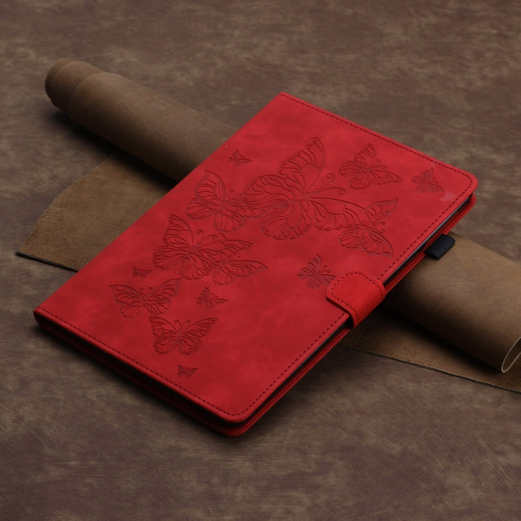 For iPad Pro 11 2025 / 2024 Butterflies Embossed Leather Smart Tablet Case