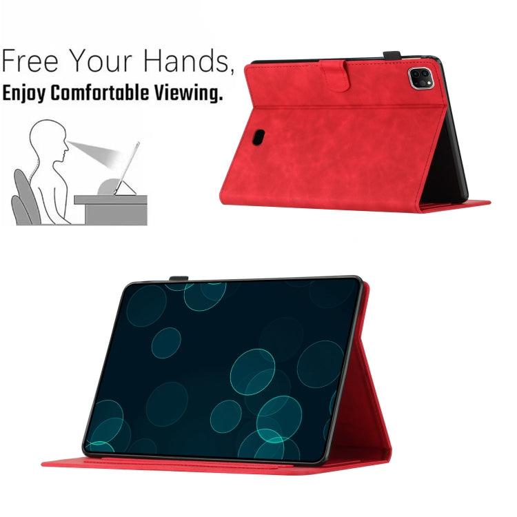 For iPad Pro 11 2025 / 2024 Butterflies Embossed Leather Smart Tablet Case