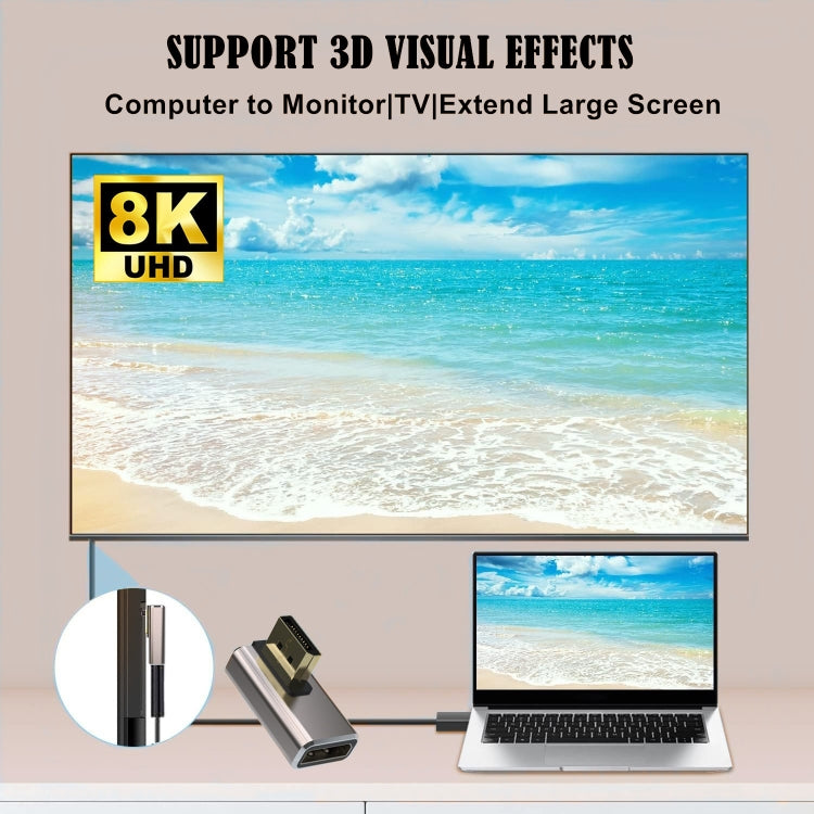 8K PD1.4 Male Displayport to Female Displayport Adapter Converter, Style:A