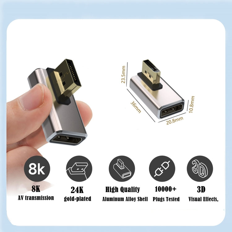 8K PD1.4 Male Displayport to Female Displayport Adapter Converter, Style:B