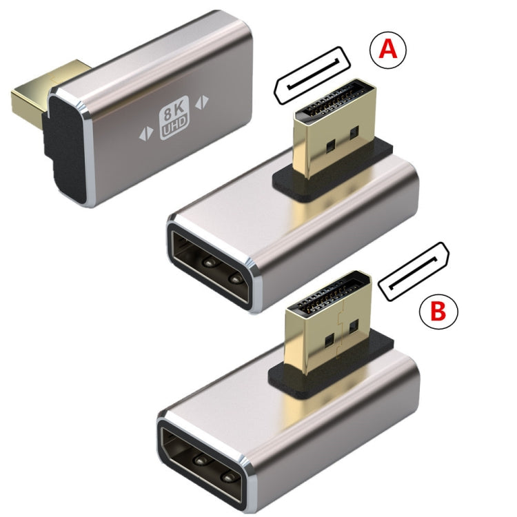 8K PD1.4 Male Displayport to Female Displayport Adapter Converter, Style:B