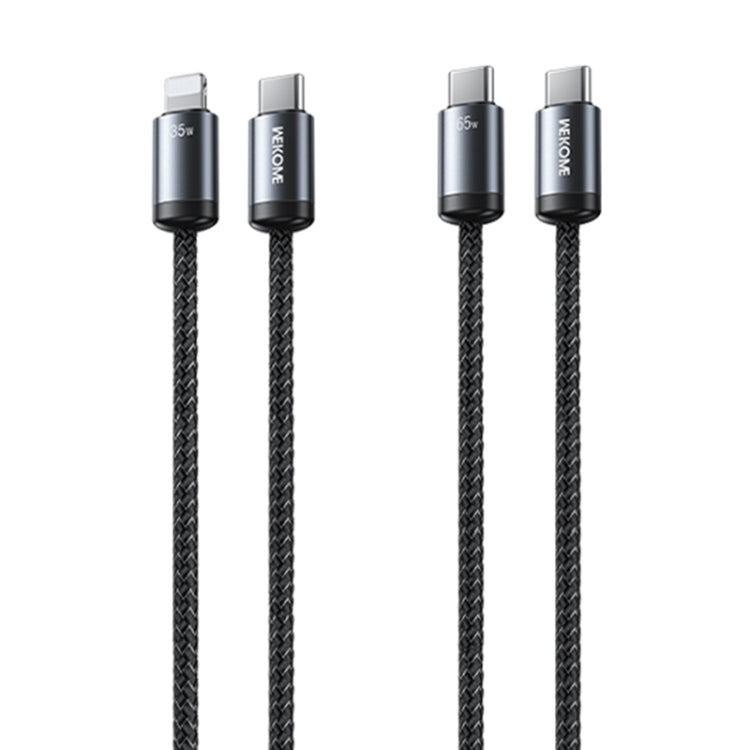 WK WDC-35 Raython Gen2 1m PD65W Type-C to Type-C Fast Charging Data Cable - Black