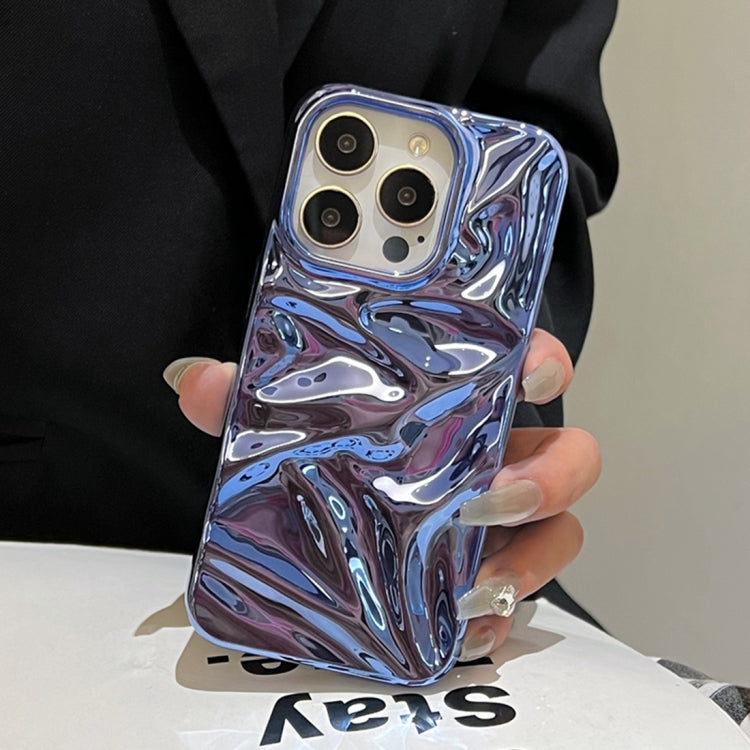 For iPhone 15 Pro Water Ripple Electroplating Paint TPU Phone Case
