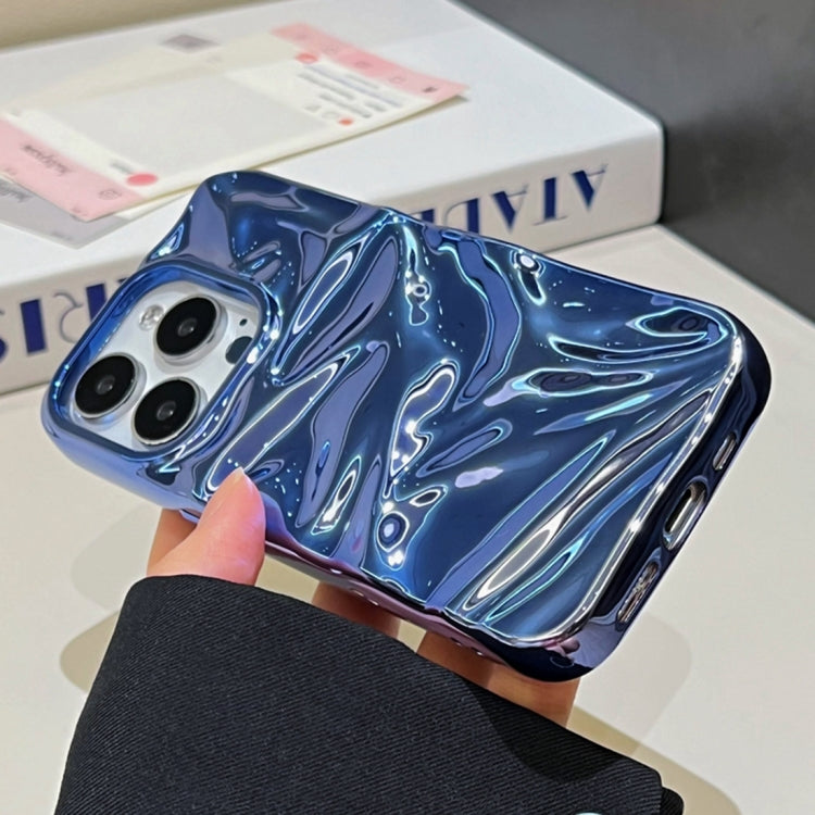For iPhone 15 Pro Water Ripple Electroplating Paint TPU Phone Case