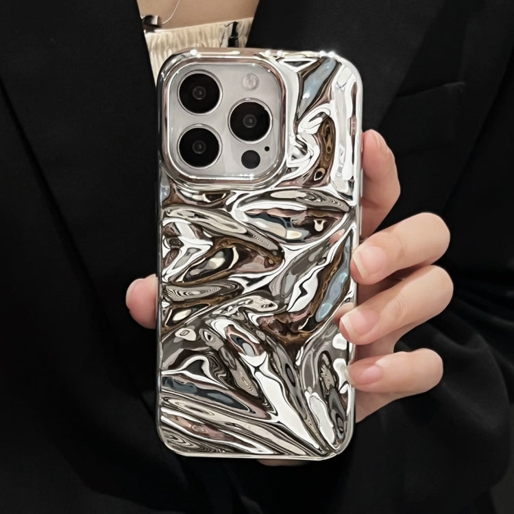 For iPhone 15 Pro Water Ripple Electroplating Paint TPU Phone Case