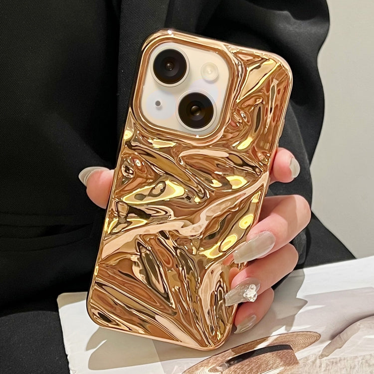 For iPhone 15 Plus Water Ripple Electroplating Paint TPU Phone Case