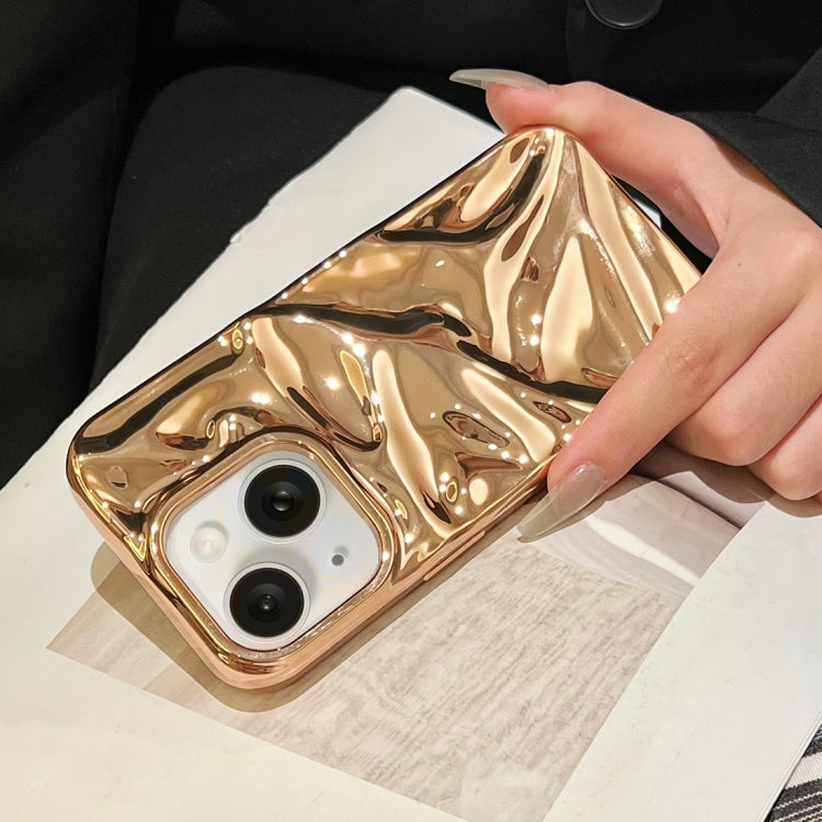 For iPhone 15 Plus Water Ripple Electroplating Paint TPU Phone Case