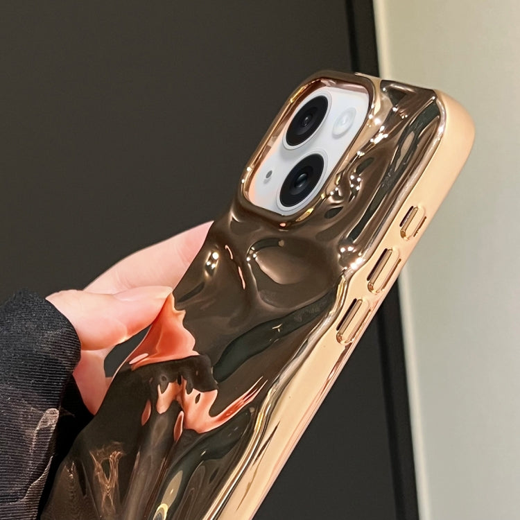 For iPhone 15 Plus Water Ripple Electroplating Paint TPU Phone Case