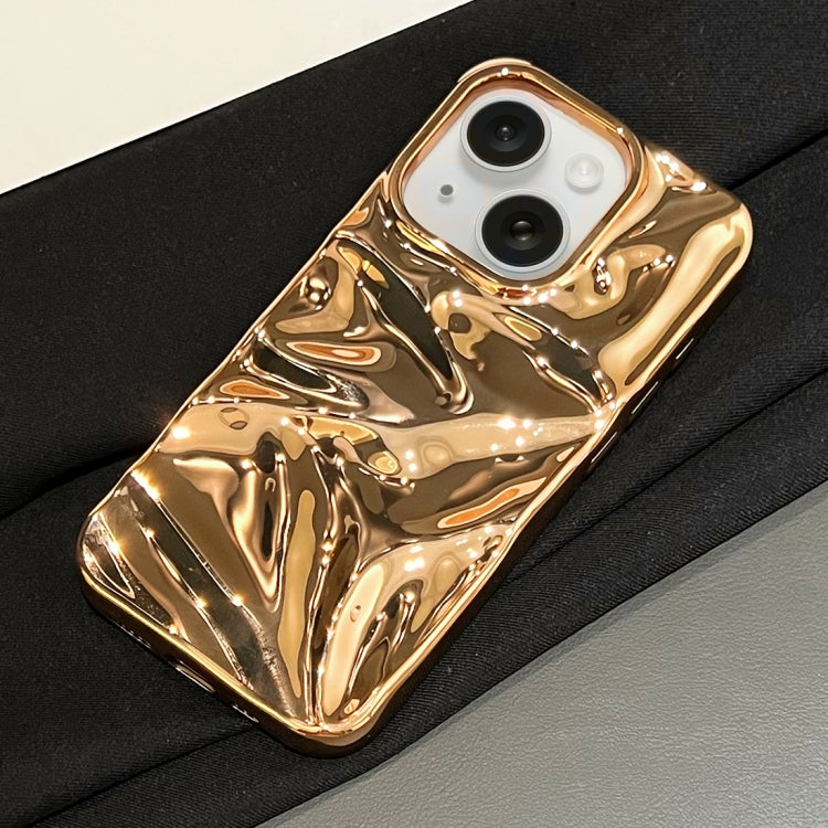 For iPhone 15 Plus Water Ripple Electroplating Paint TPU Phone Case