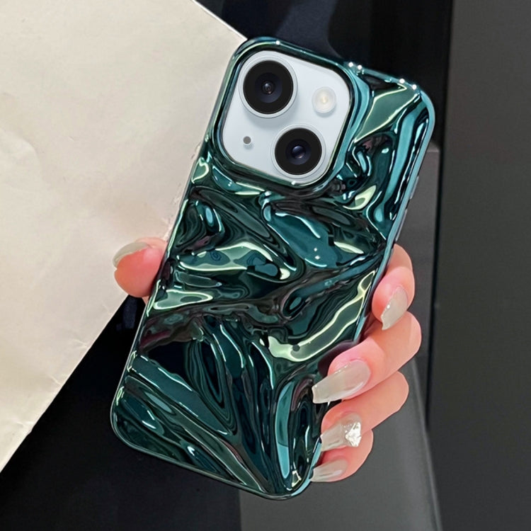 For iPhone 15 Plus Water Ripple Electroplating Paint TPU Phone Case