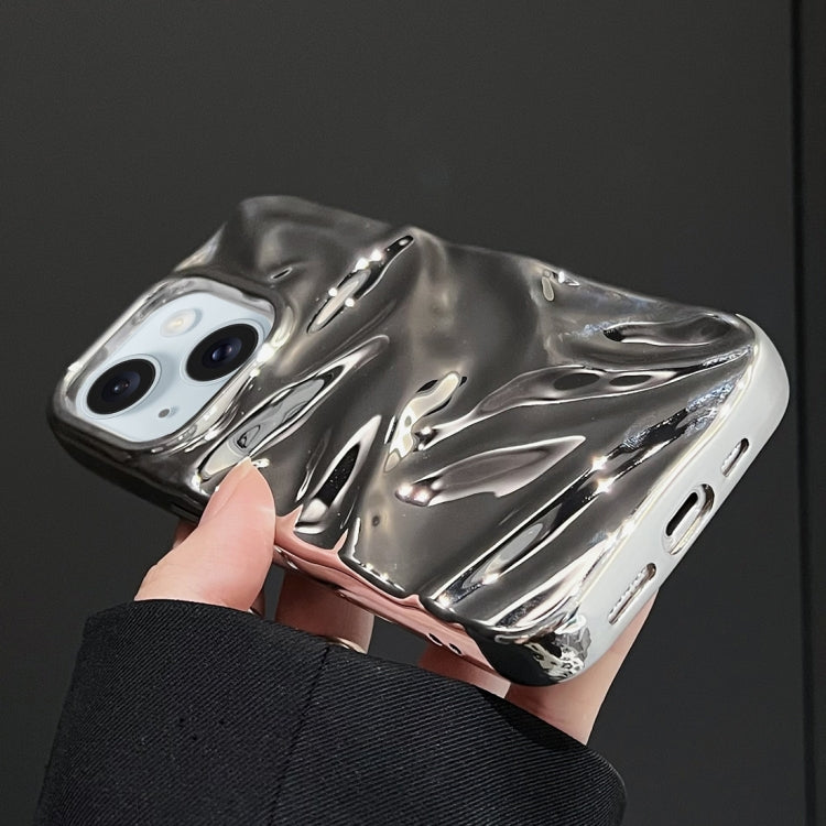 For iPhone 15 Plus Water Ripple Electroplating Paint TPU Phone Case