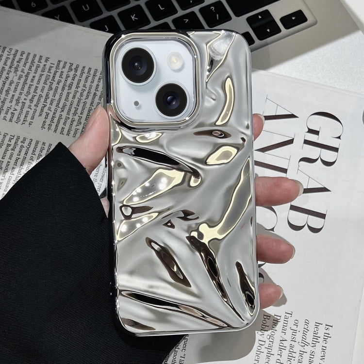 For iPhone 15 Plus Water Ripple Electroplating Paint TPU Phone Case
