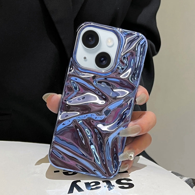 For iPhone 15 Water Ripple Electroplating Paint TPU Phone Case