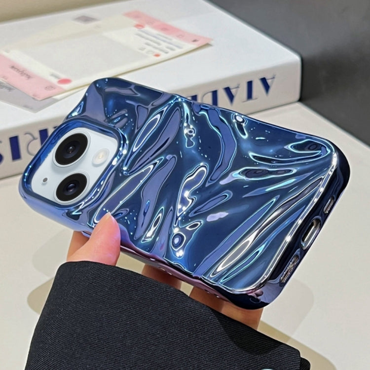 For iPhone 15 Water Ripple Electroplating Paint TPU Phone Case