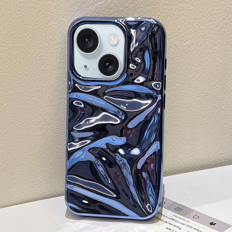 For iPhone 15 Water Ripple Electroplating Paint TPU Phone Case