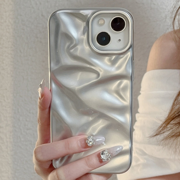 For iPhone 15 Water Ripple Electroplating Paint TPU Phone Case