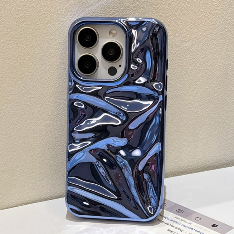 For iPhone 16 Pro Max Water Ripple Electroplating Paint TPU Phone Case