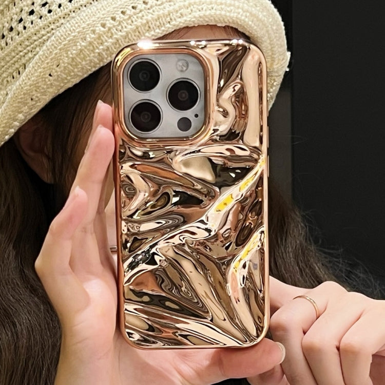 For iPhone 16 Pro Water Ripple Electroplating Paint TPU Phone Case