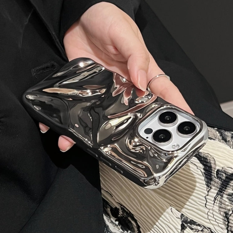 For iPhone 16 Pro Water Ripple Electroplating Paint TPU Phone Case
