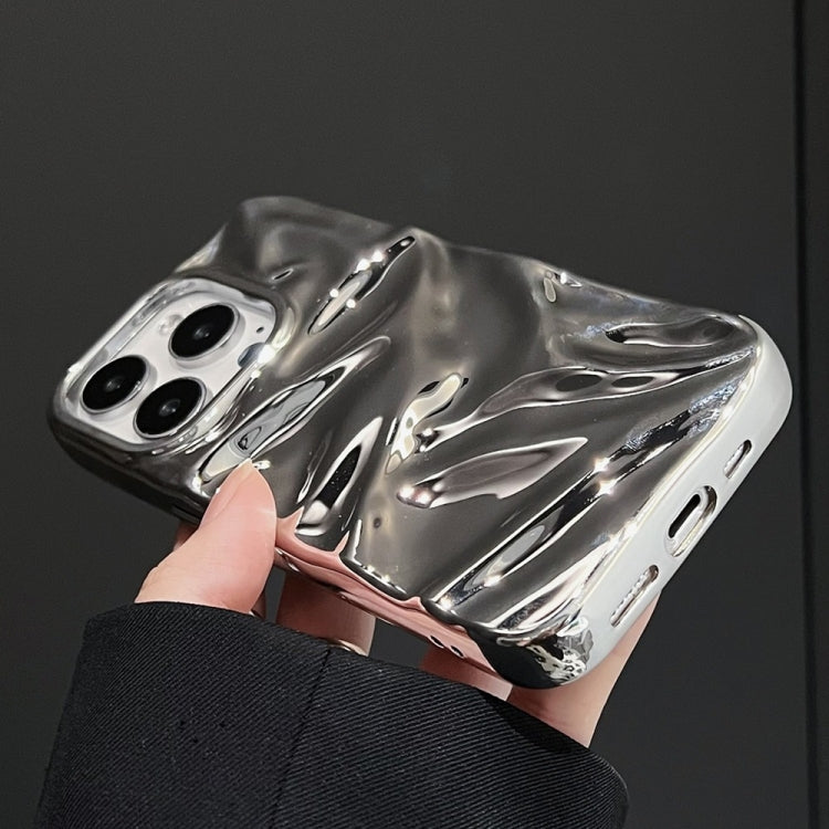 For iPhone 16 Pro Water Ripple Electroplating Paint TPU Phone Case