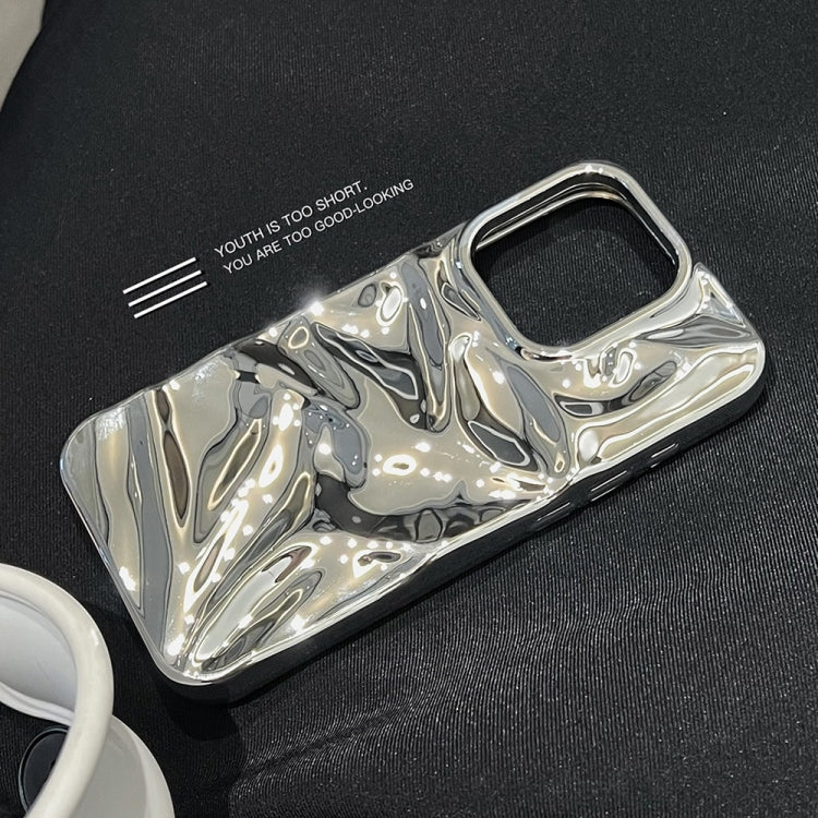 For iPhone 16 Pro Water Ripple Electroplating Paint TPU Phone Case