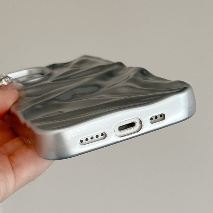 For iPhone 16 Pro Water Ripple Electroplating Paint TPU Phone Case