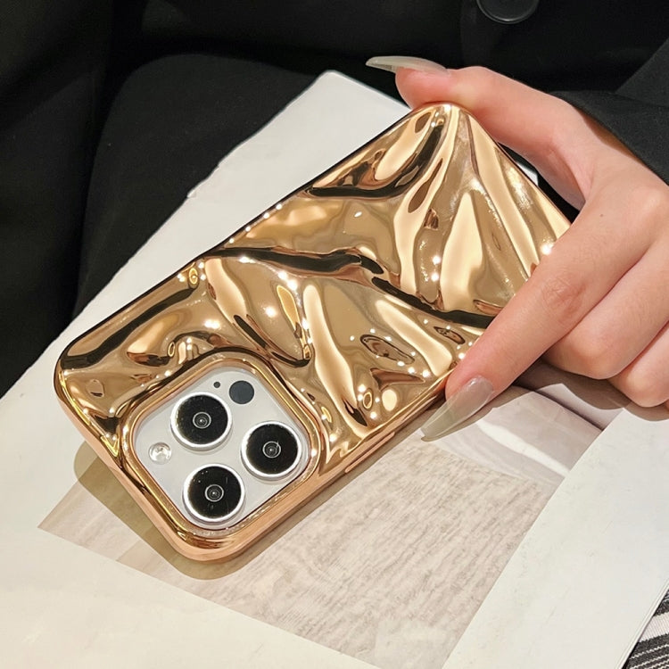 For iPhone 16 Plus Water Ripple Electroplating Paint TPU Phone Case